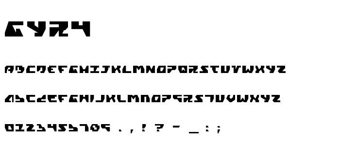 Gyr4 font