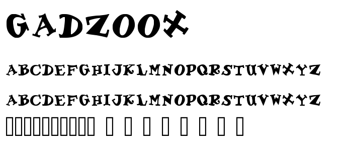 Gadzoox font