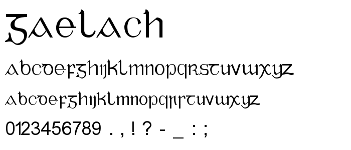 Gaelach font