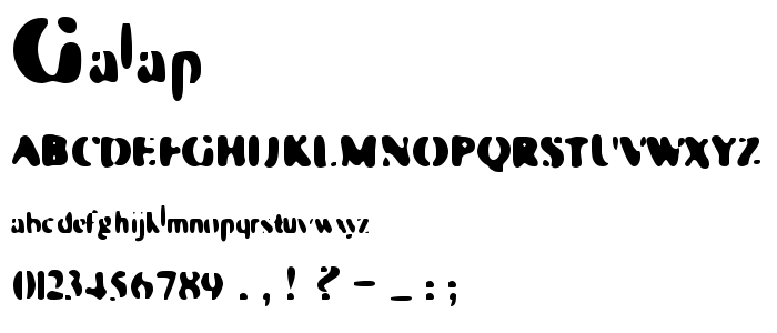 Galap font