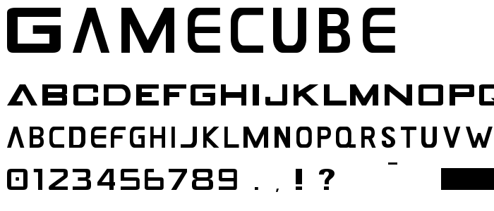 Gamecube font
