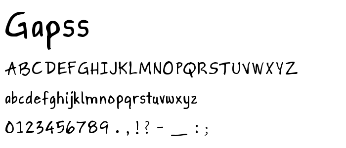 Gapss font