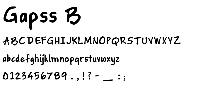 Gapss_B font