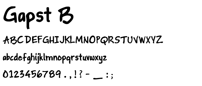 Gapst_B font