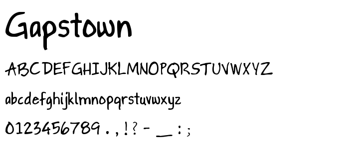 Gapstown font