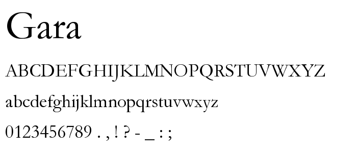 Gara font