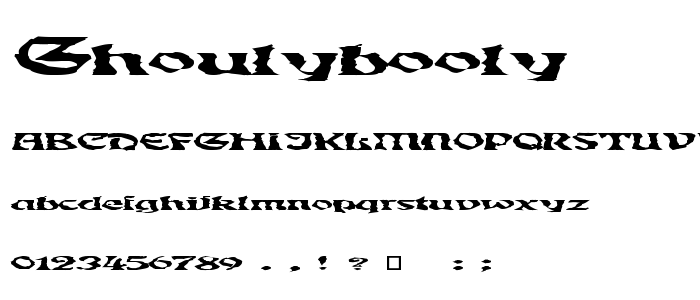 Ghoulybooly font