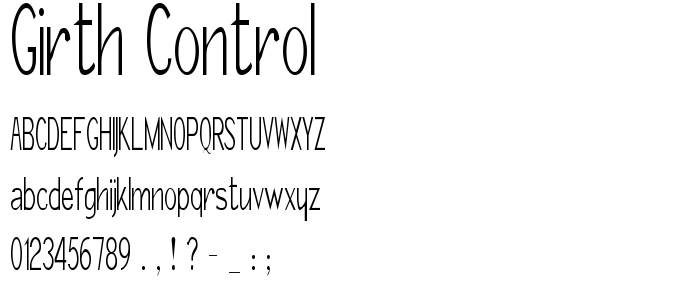 Girth_Control font