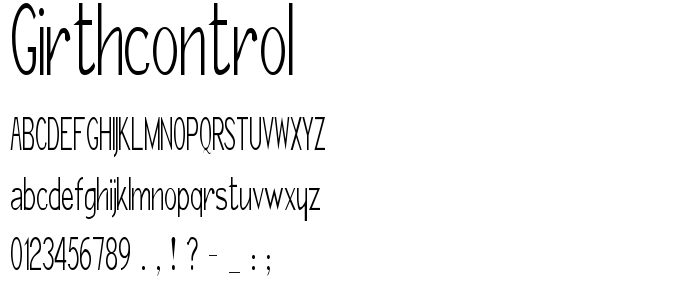 Girthcontrol font