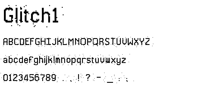 Glitch1 font