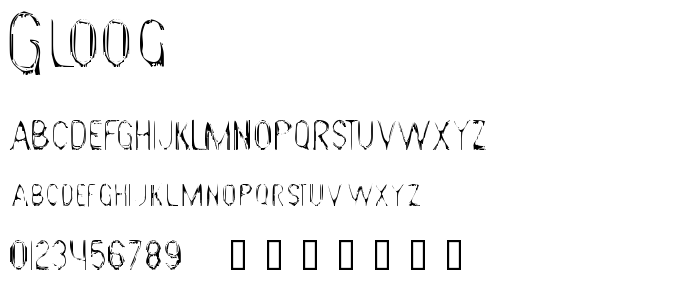 Gloog font