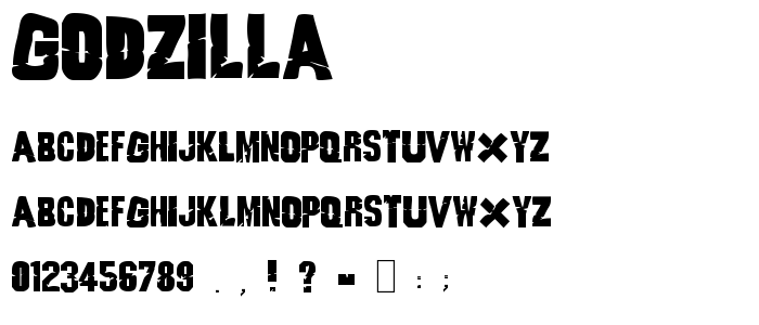 Godzilla font