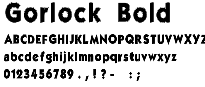 Gorlock__Bold font