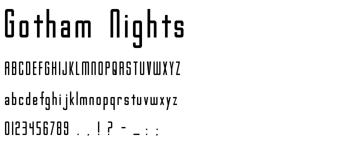 Gotham_Nights font