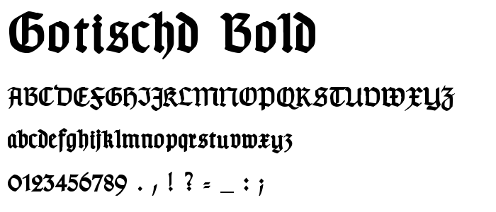 Gotischd_Bold font