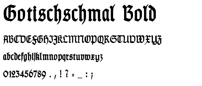 Gotischschmal_Bold font