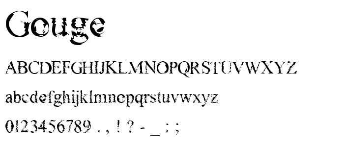 Gouge font