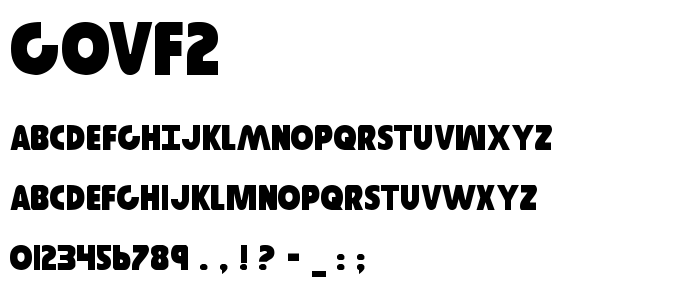 Govf2 font