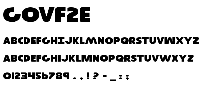 Govf2e font