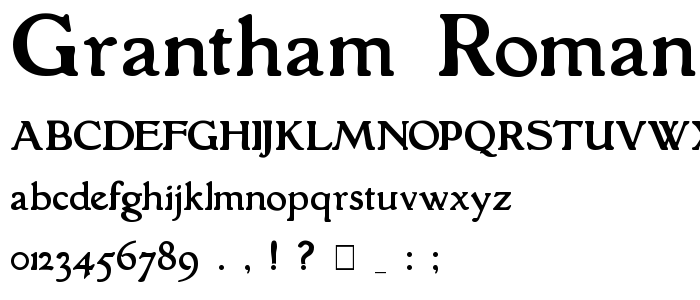 Grantham_Roman font