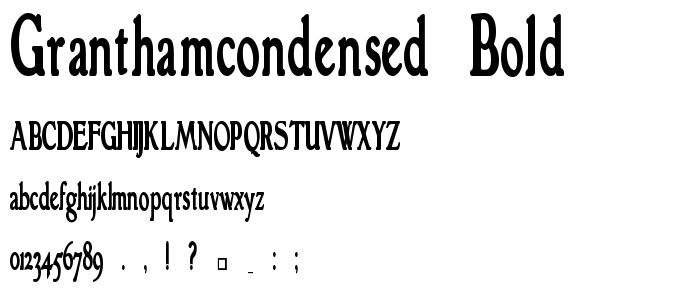 Granthamcondensed_Bold font