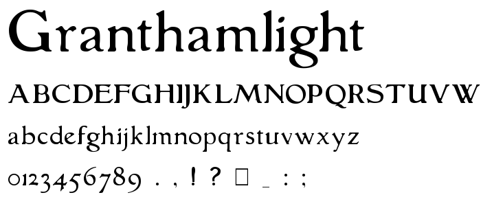 Granthamlight font