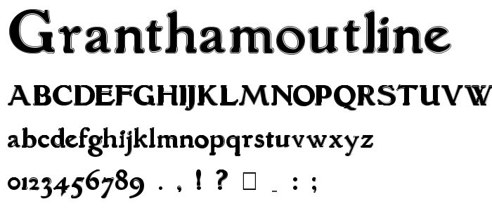 Granthamoutline font