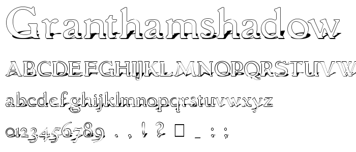 Granthamshadow font