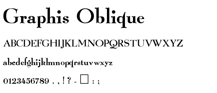 Graphis_Oblique font