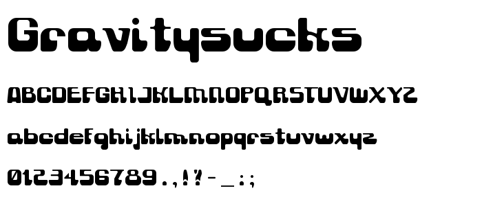 Gravitysucks font