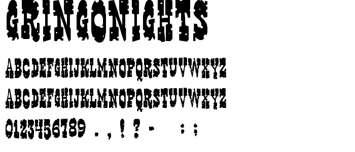 Gringonights font