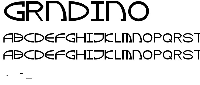 Grndino font