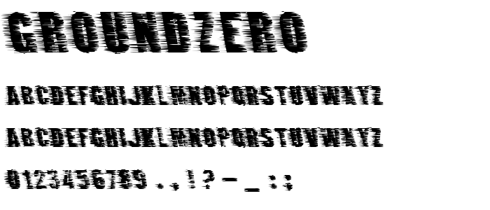 Groundzero font