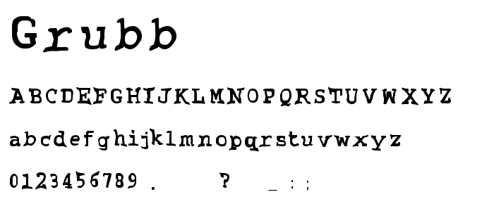 Grubb font