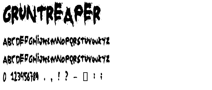 Gruntreaper font