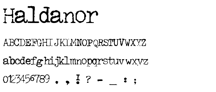 Haldanor font