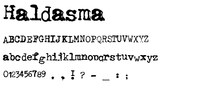 Haldasma font