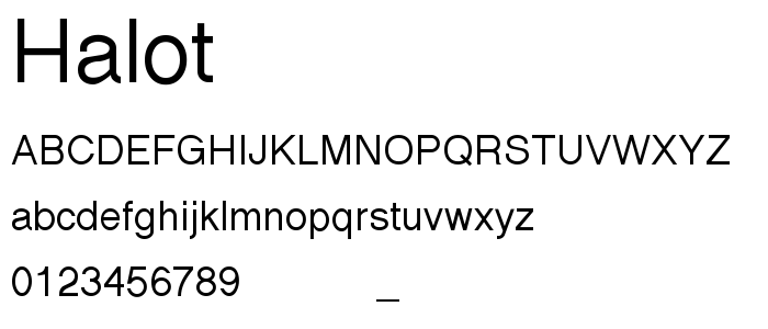 Halot font