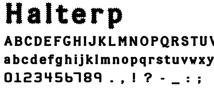 Halterp font