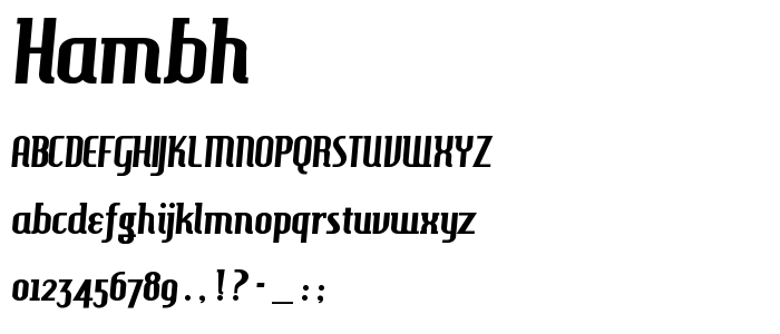 Hambh font