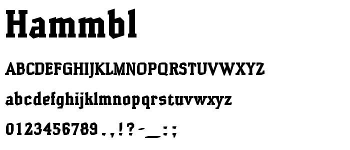 Hammbl font