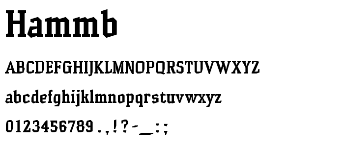 Hammb font