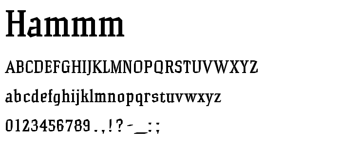 Hammm font