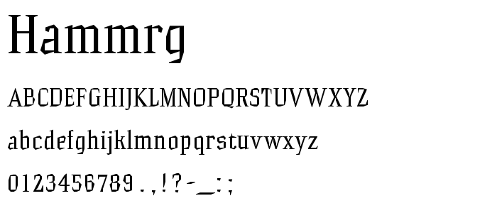 Hammrg font