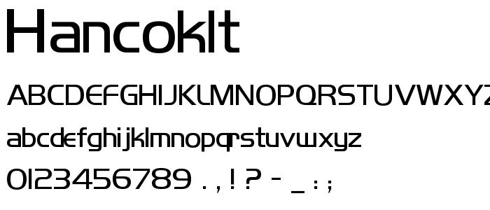 Hancoklt font