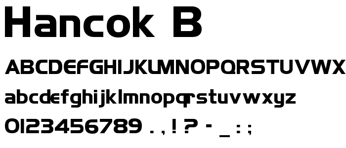 Hancok_B font