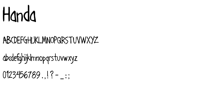 Handa font