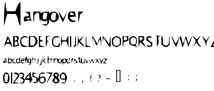 Hangover font