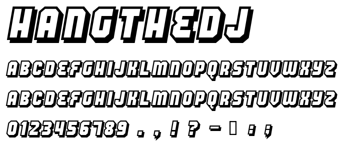 Hangthedj font