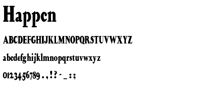 Happcn font